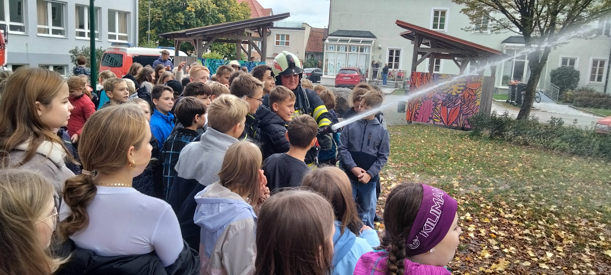 Brandschutzübung mit der FF Pram Mittelschule Pram
